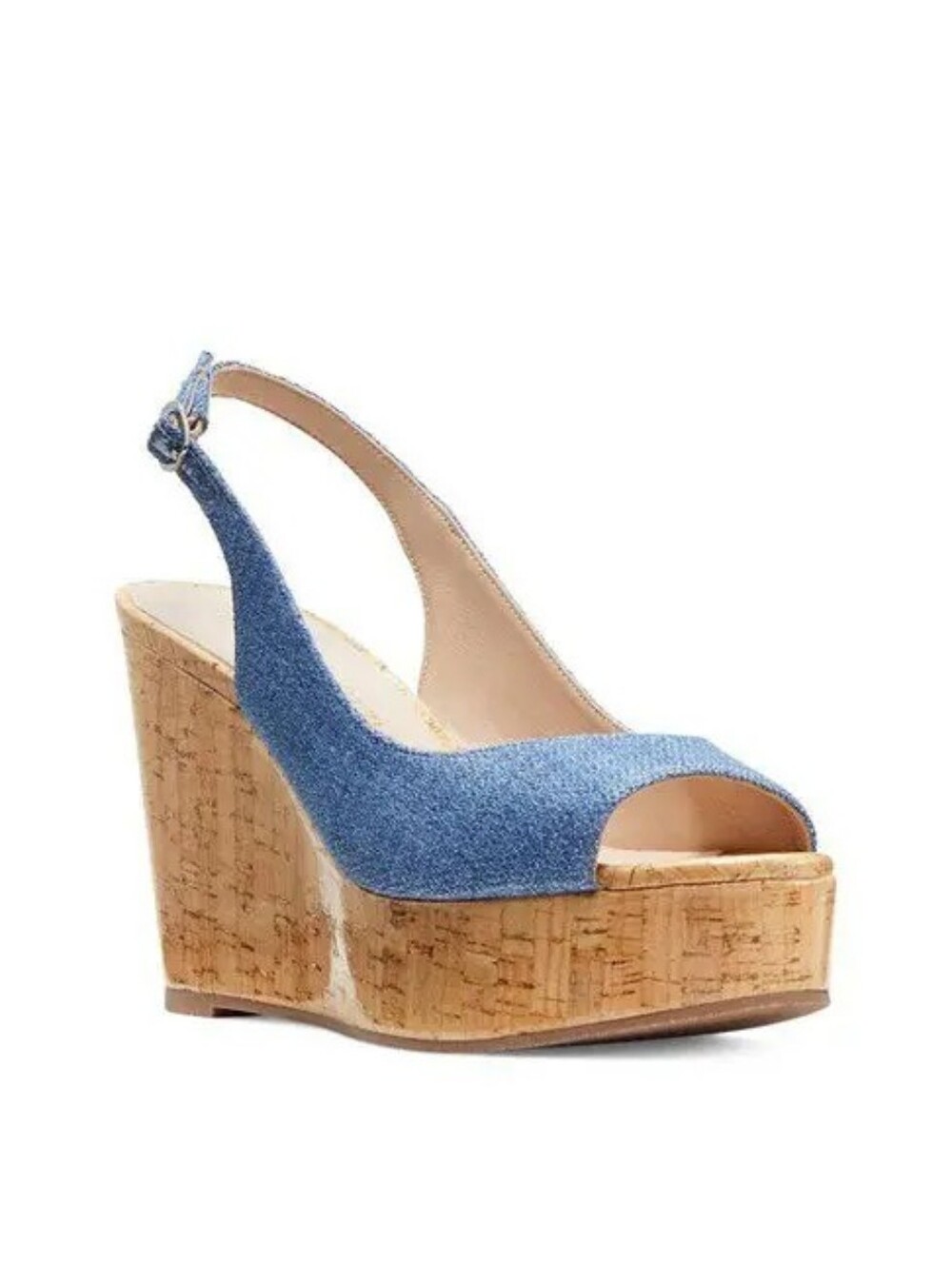 Stuart Weitzman Riviera Cork Wedges 6.5B